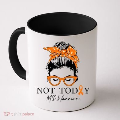 Wo Multiple Sclerosis Awareness Messy Bun Ms Warrior Cute Gift Coffee Mug