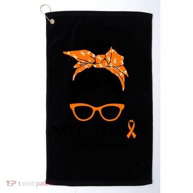 Wo Multiple Sclerosis Awareness Messy Bun Ms Warrior Cute Gift Golf Towel