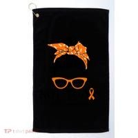 Wo Multiple Sclerosis Awareness Messy Bun Ms Warrior Cute Gift Golf Towel thumb 0