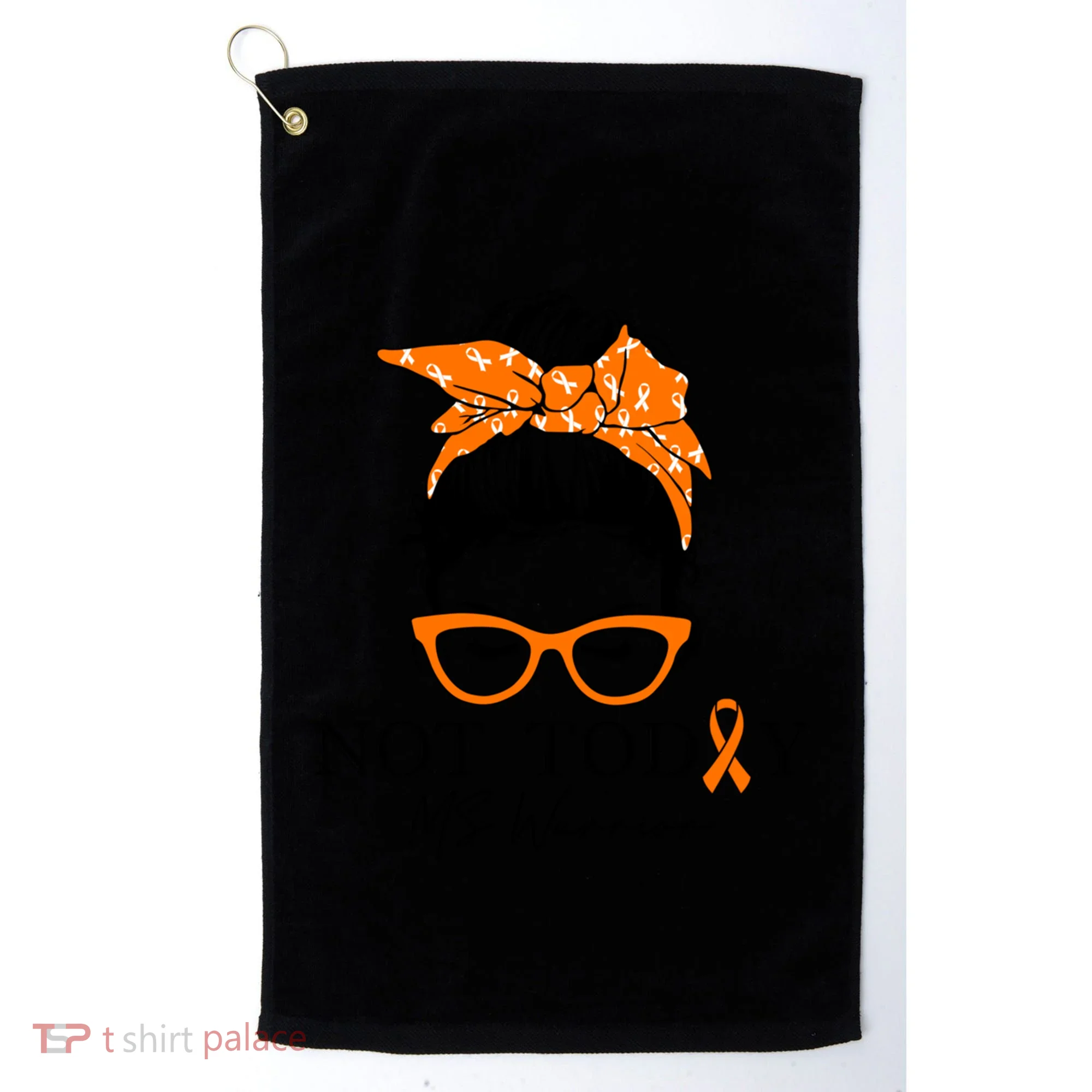Wo Multiple Sclerosis Awareness Messy Bun Ms Warrior Cute Gift Golf Towel