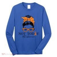 Wo Multiple Sclerosis Awareness Messy Bun Ms Warrior Cute Gift Long Sleeve Shirt thumb 0