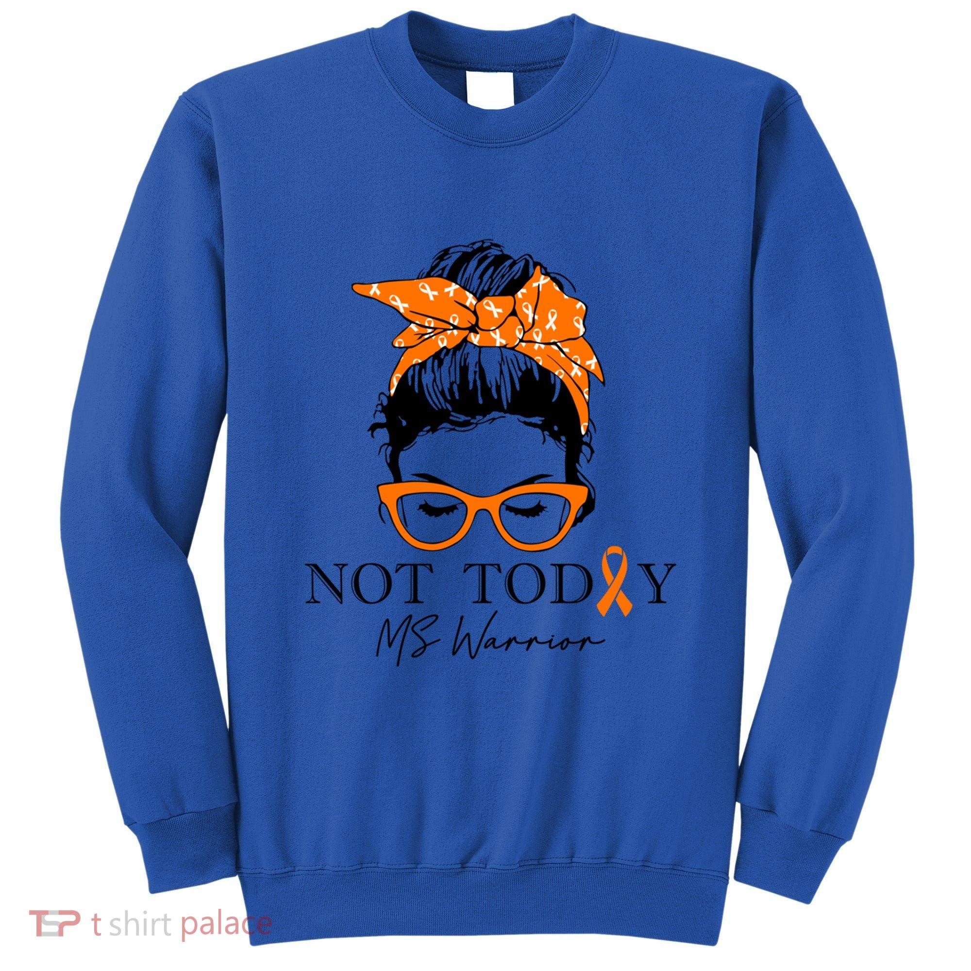 Wo Multiple Sclerosis Awareness Messy Bun Ms Warrior Cute Gift Sweatshirt