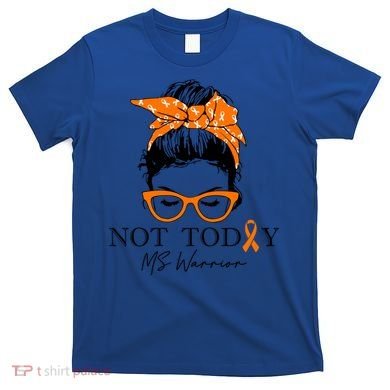 Wo Multiple Sclerosis Awareness Messy Bun Ms Warrior Cute Gift T-Shirt