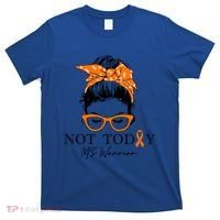 Wo Multiple Sclerosis Awareness Messy Bun Ms Warrior Cute Gift T-Shirt thumb 0