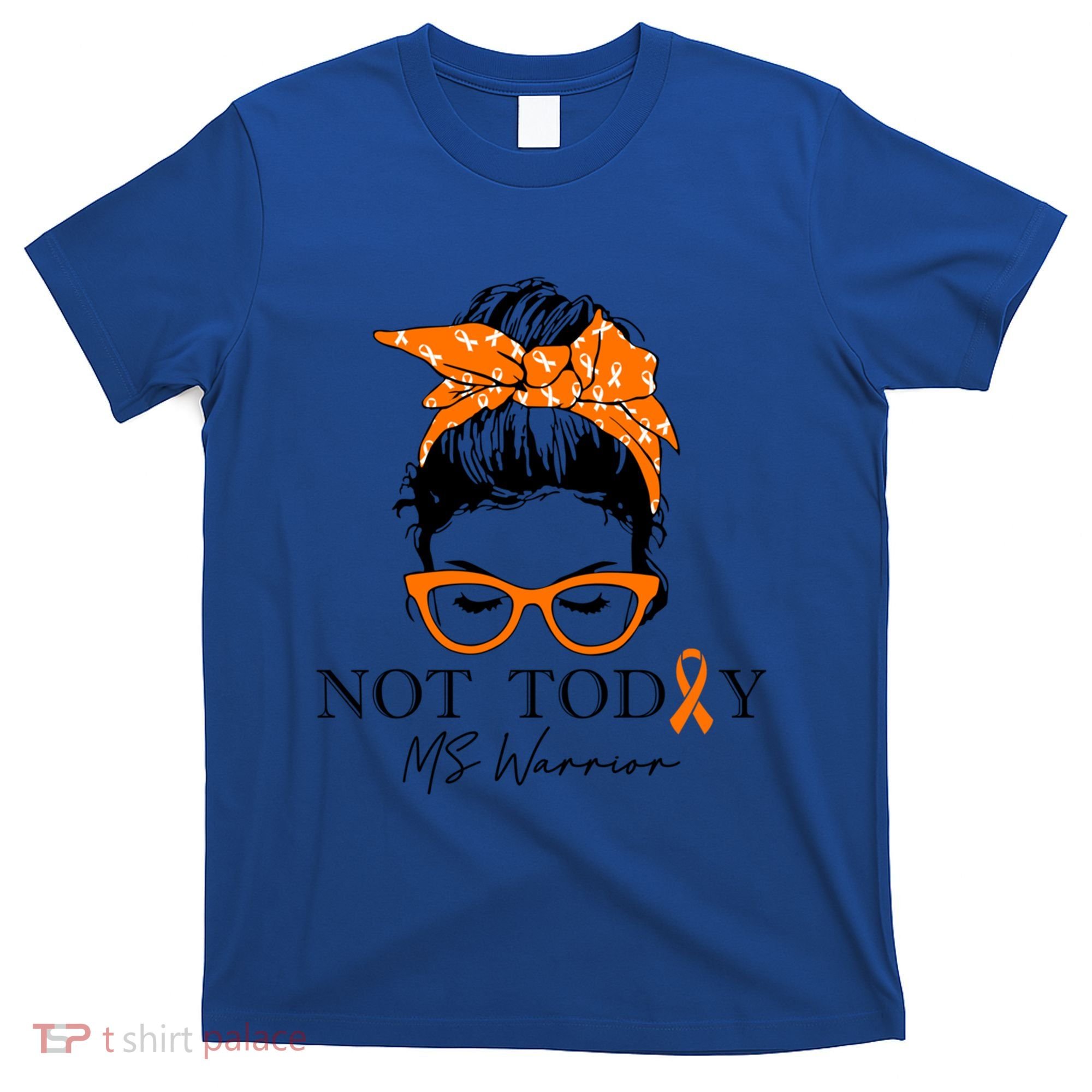 Wo Multiple Sclerosis Awareness Messy Bun Ms Warrior Cute Gift T-Shirt