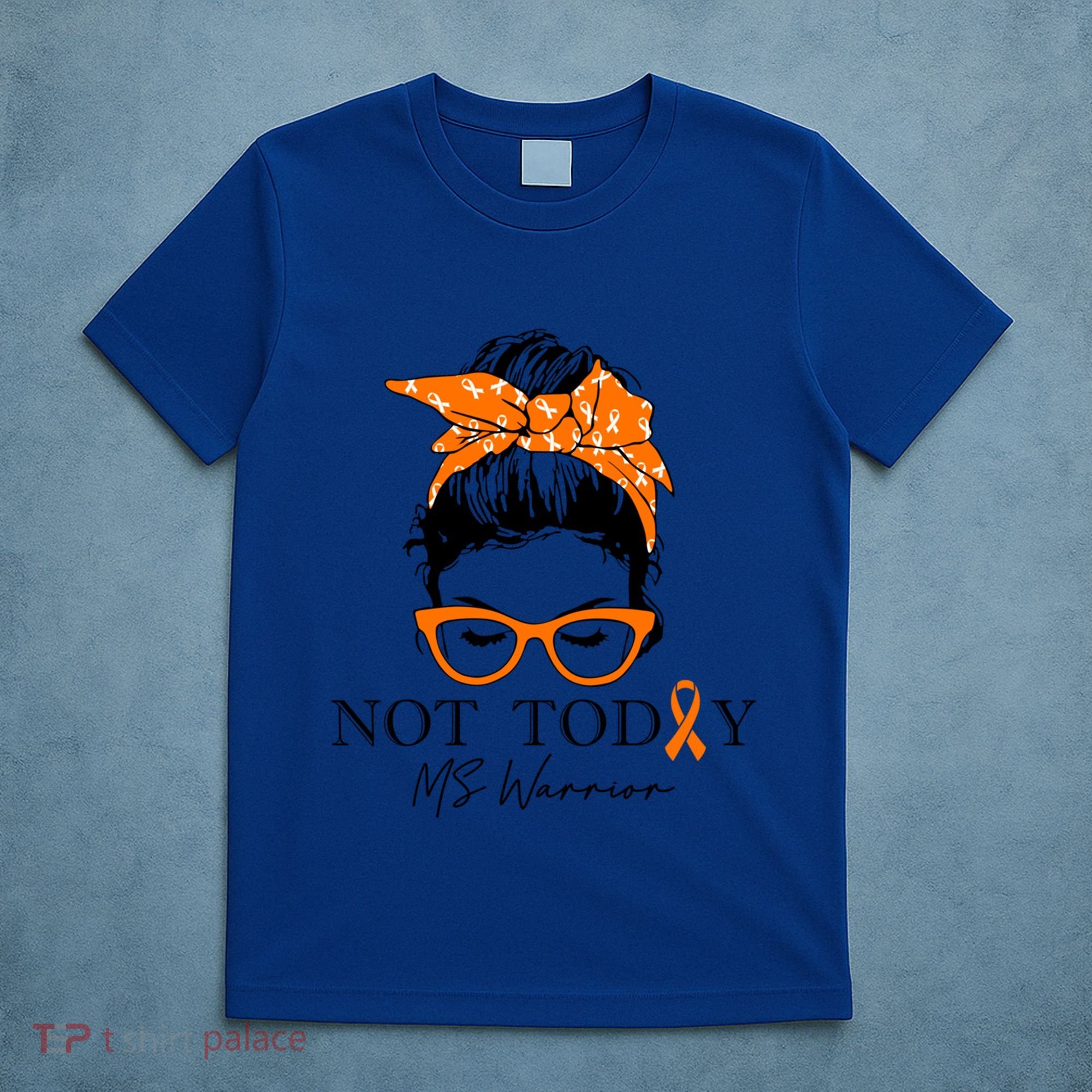 Wo Multiple Sclerosis Awareness Messy Bun Ms Warrior Cute Gift T-Shirt