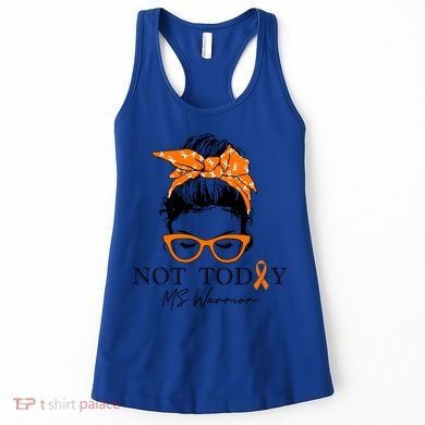 Wo Multiple Sclerosis Awareness Messy Bun Ms Warrior Cute Gift Women's Tank Top