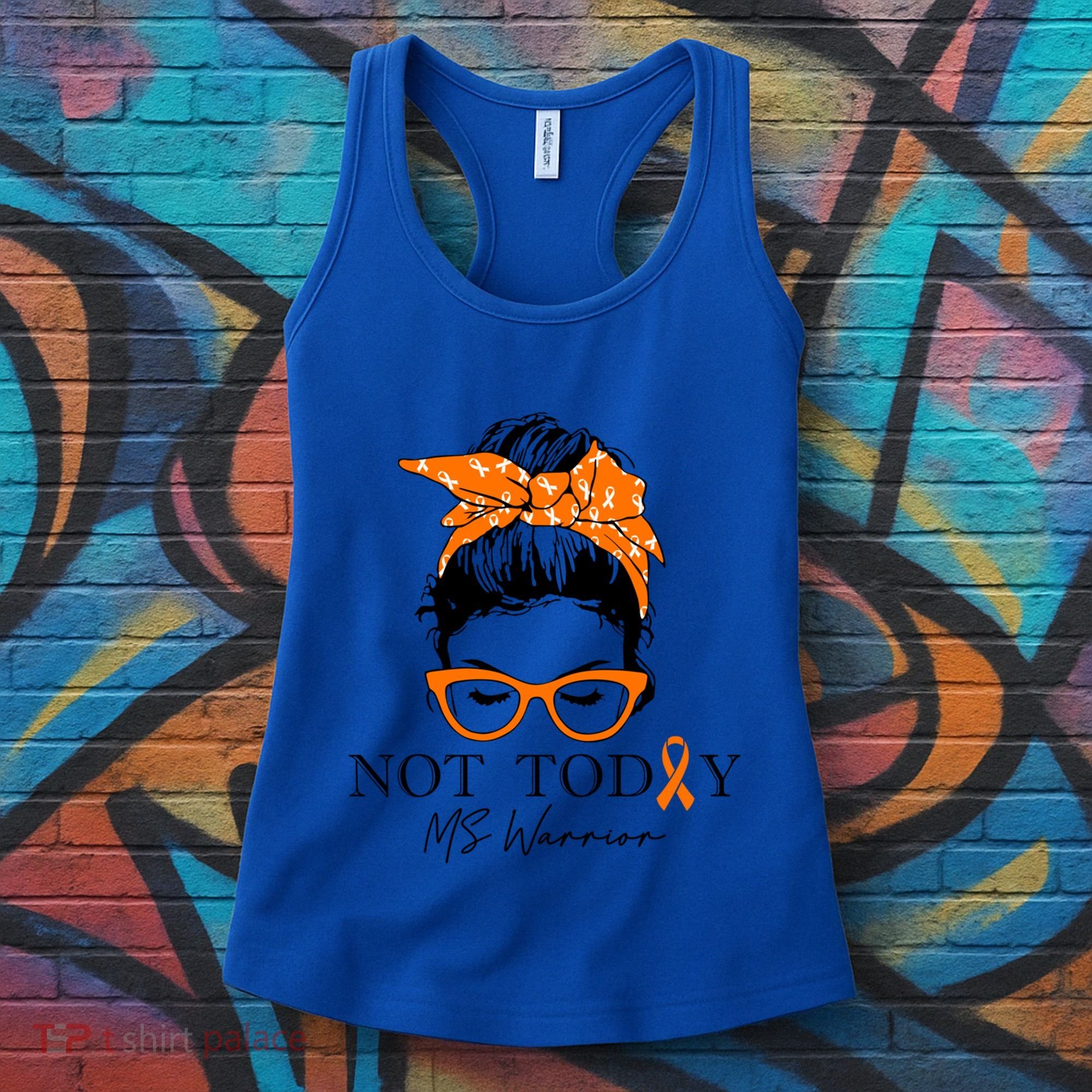 Wo Multiple Sclerosis Awareness Messy Bun Ms Warrior Cute Gift Women's Tank Top