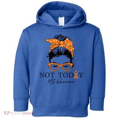 Wo Multiple Sclerosis Awareness Messy Bun Ms Warrior Cute Gift Toddler Hoodie