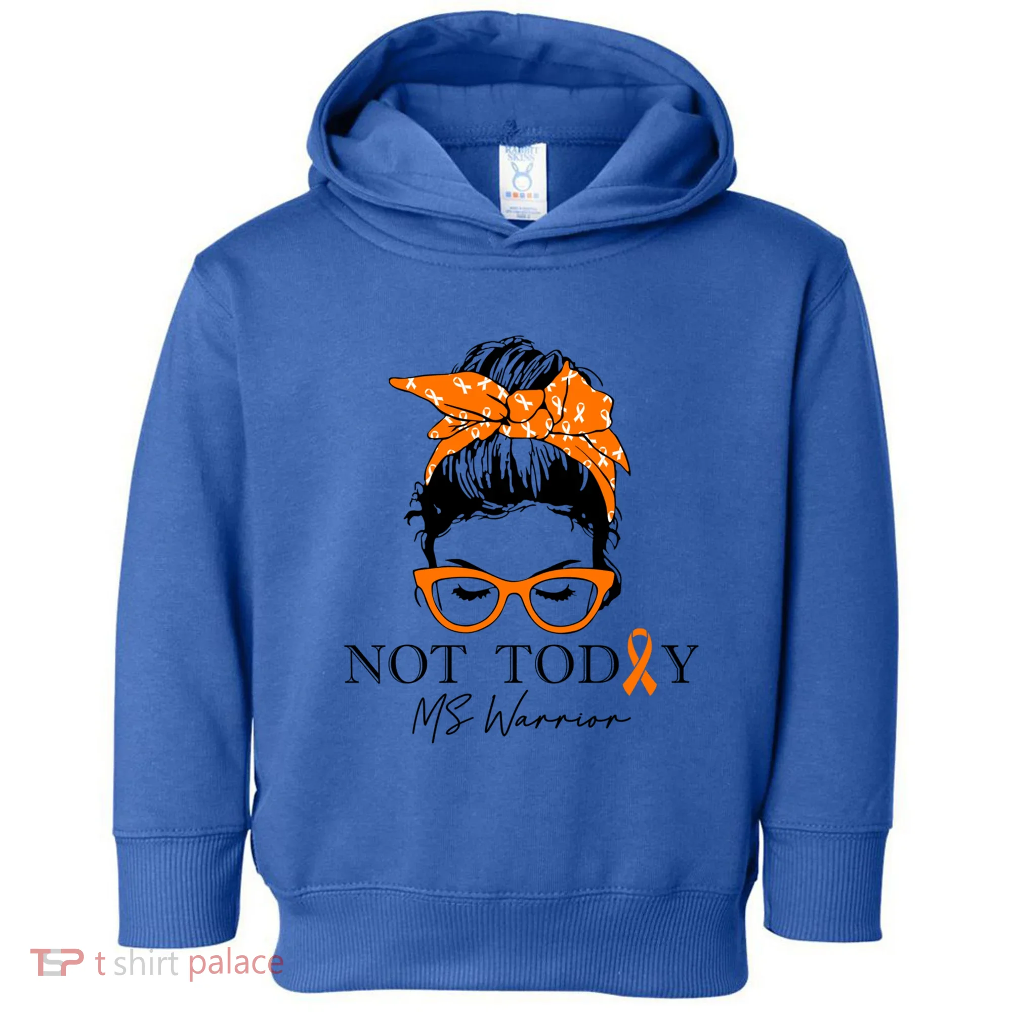 Wo Multiple Sclerosis Awareness Messy Bun Ms Warrior Cute Gift Toddler Hoodie