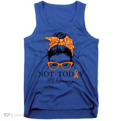 Wo Multiple Sclerosis Awareness Messy Bun Ms Warrior Cute Gift Tank Top