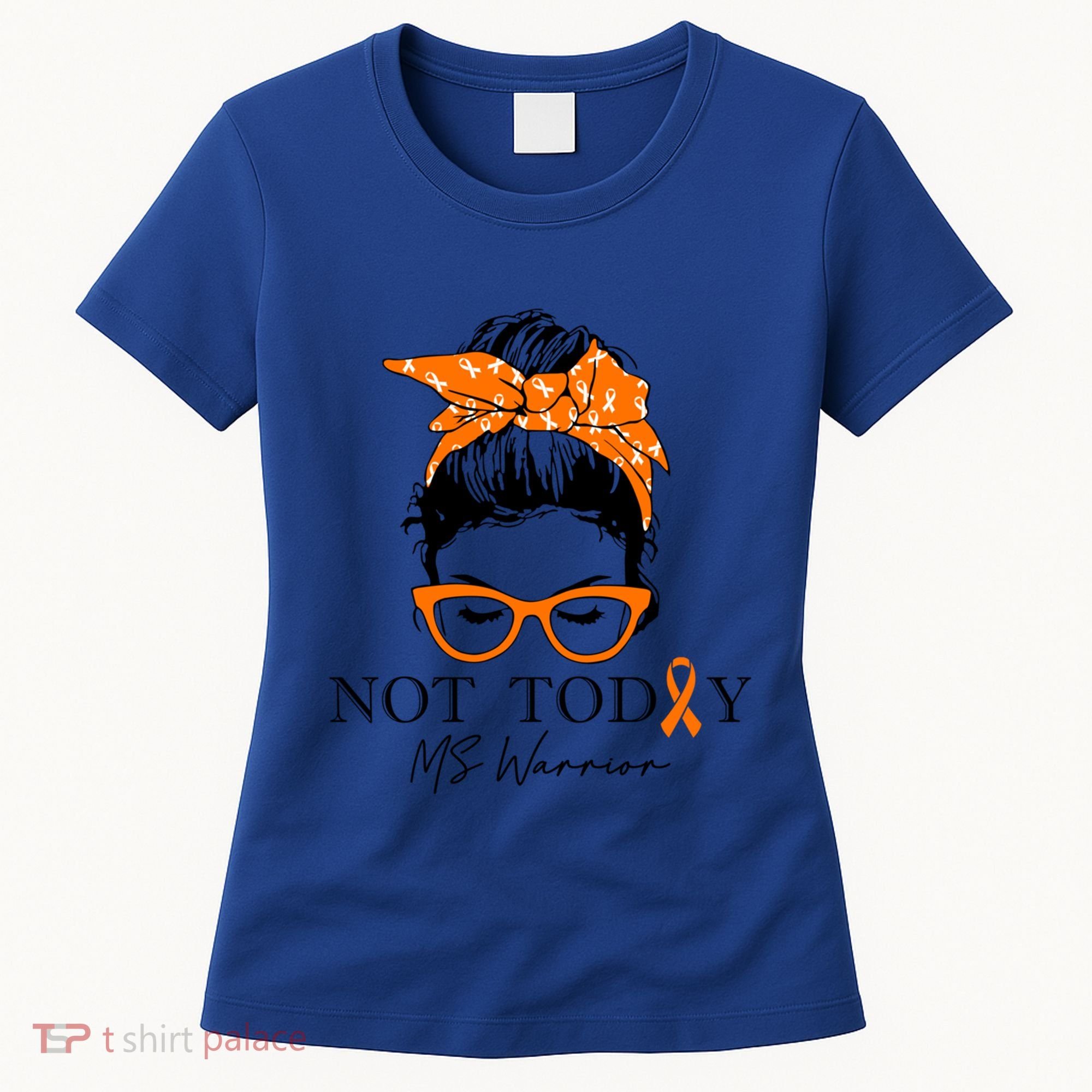 Wo Multiple Sclerosis Awareness Messy Bun Ms Warrior Cute Gift Women's T-Shirt
