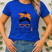 Wo Multiple Sclerosis Awareness Messy Bun Ms Warrior Cute Gift Women's T-Shirt thumb 2