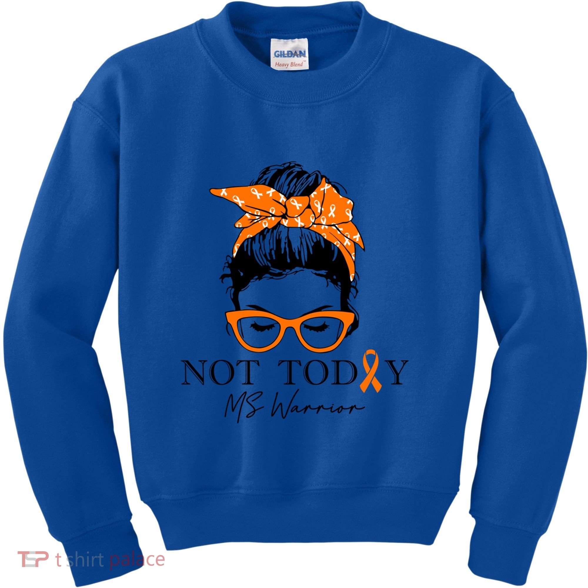 Wo Multiple Sclerosis Awareness Messy Bun Ms Warrior Cute Gift Kids Sweatshirt