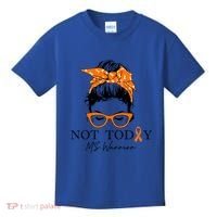 Wo Multiple Sclerosis Awareness Messy Bun Ms Warrior Cute Gift Kids T-Shirt thumb 0