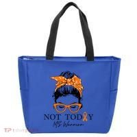 Wo Multiple Sclerosis Awareness Messy Bun Ms Warrior Cute Gift Tote Bag thumb 0