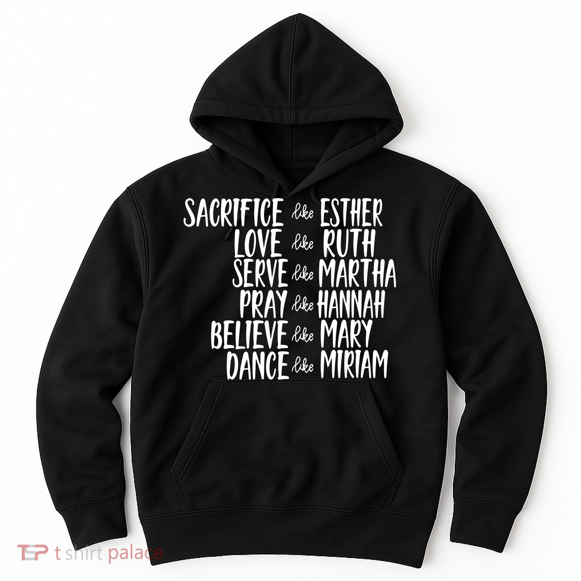 Womens Mens Sacrifice Like Esther Christian Bible Love Pray Hoodie