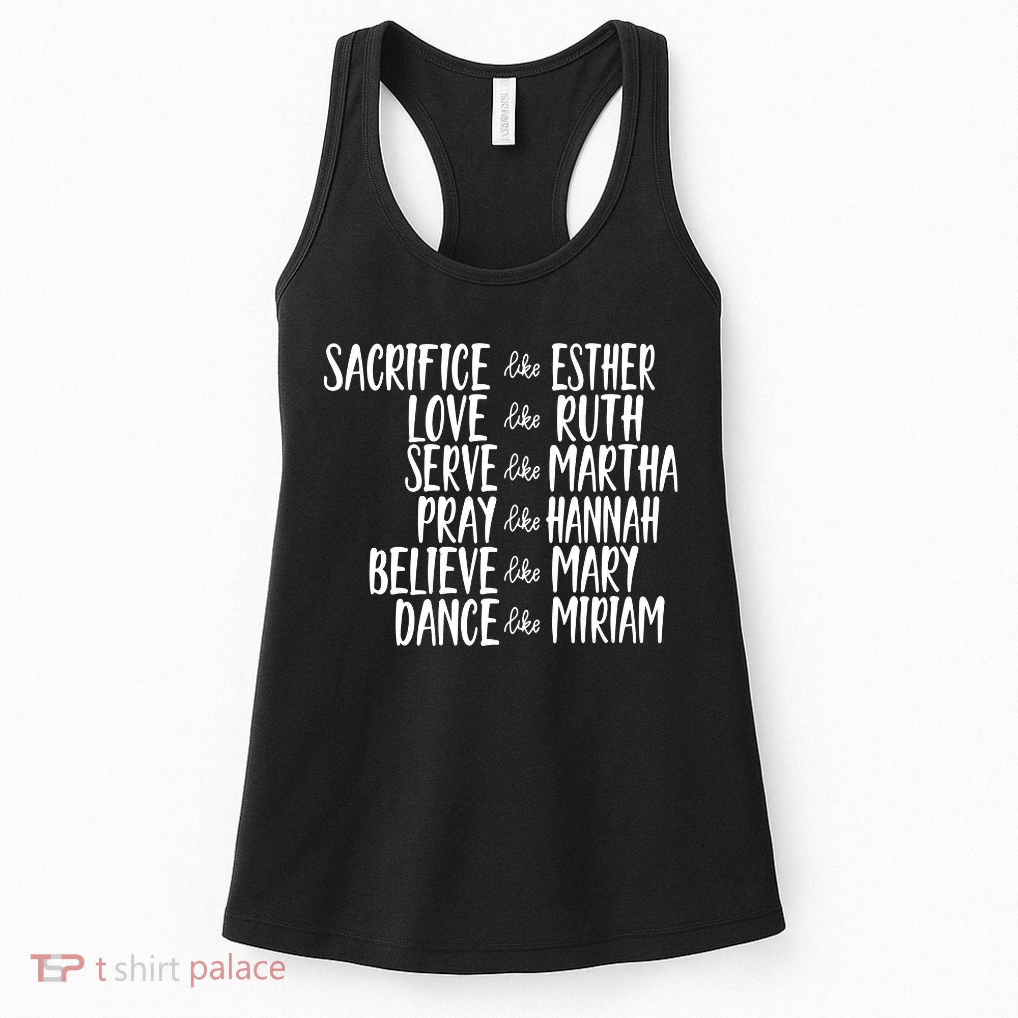 Womens Mens Sacrifice Like Esther Christian Bible Love Pray Women's Tank Top