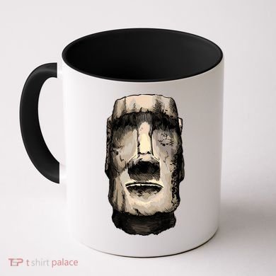 Watercolor Moai Statue Coffee Mug