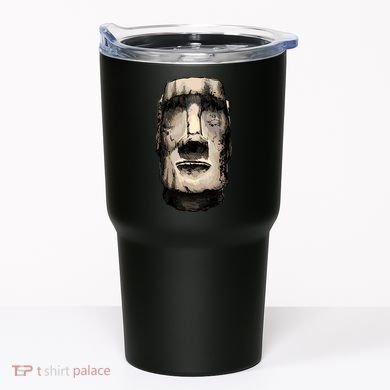 Watercolor Moai Statue Tumbler