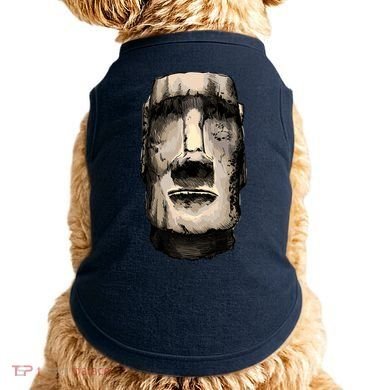 Watercolor Moai Statue Doggie Tank