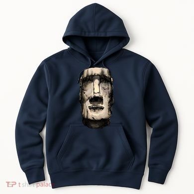 Watercolor Moai Statue Hoodie