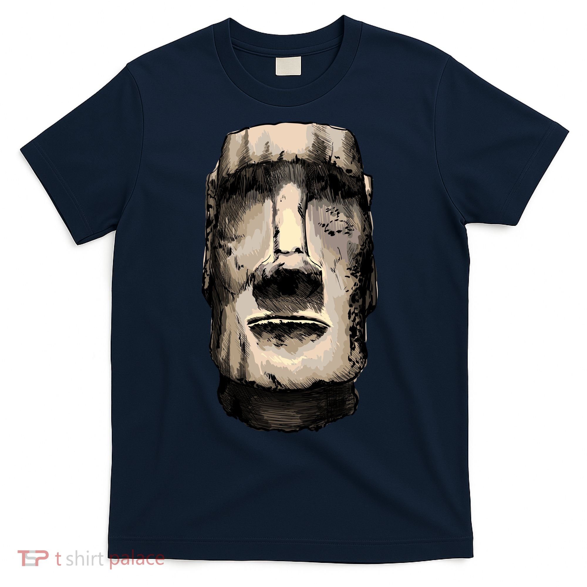 Watercolor Moai Statue T-Shirt