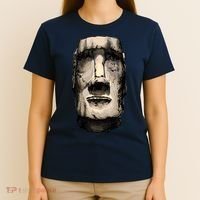 Watercolor Moai Statue T-Shirt thumb 4