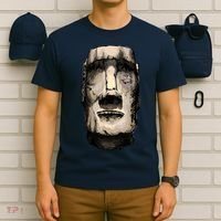Watercolor Moai Statue T-Shirt thumb 6