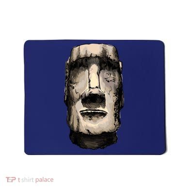 Watercolor Moai Statue Mousepad