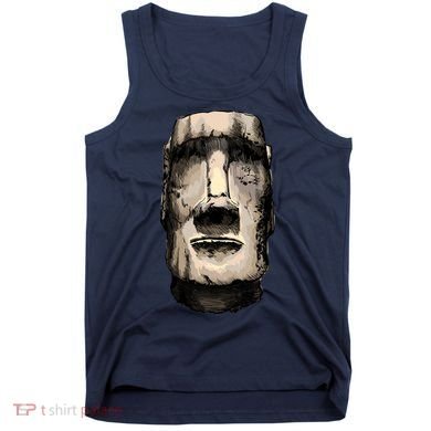 Watercolor Moai Statue Tank Top