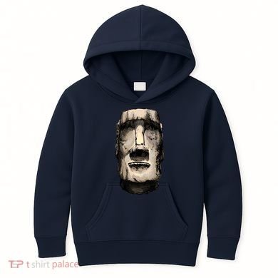 Watercolor Moai Statue Kids Hoodie