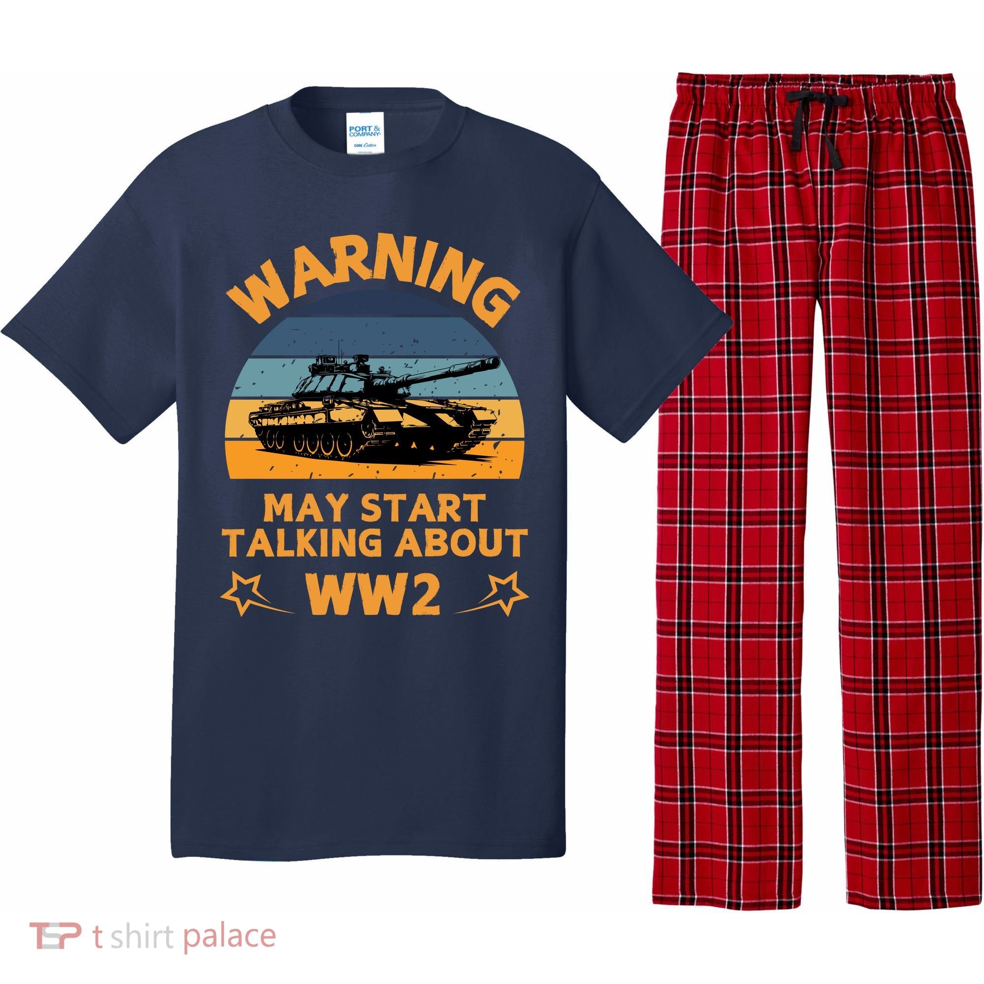 Warning May Start Talking About Ww2 Pajama Set