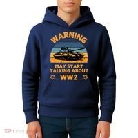 Warning May Start Talking About Ww2 Kids Hoodie thumb 4