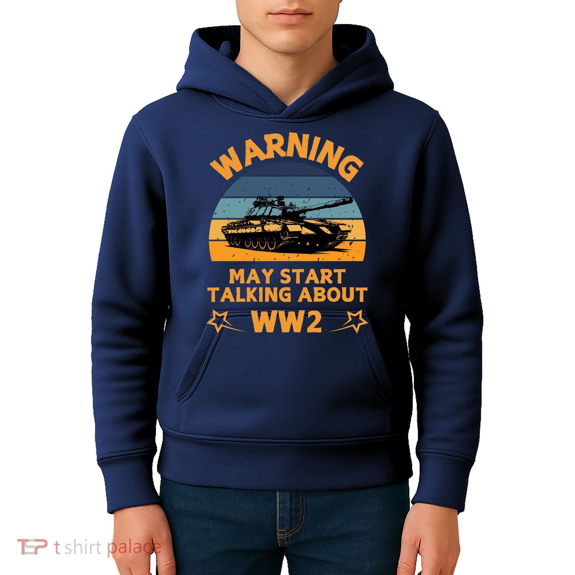 Warning May Start Talking About Ww2 Kids Hoodie