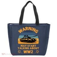 Warning May Start Talking About Ww2 Tote Bag thumb 0