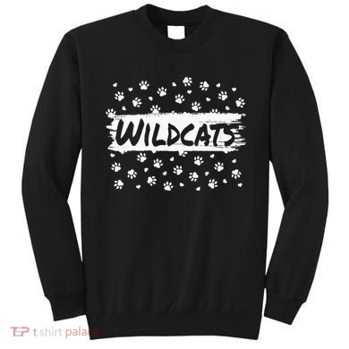 Wildcats Mascot School Spirit Back To School Footprint Squad Sweatshirt