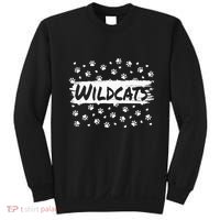 Wildcats Mascot School Spirit Back To School Footprint Squad Sweatshirt thumb 0
