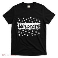 Wildcats Mascot School Spirit Back To School Footprint Squad T-Shirt thumb 0