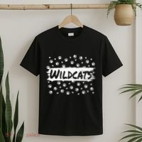 Wildcats Mascot School Spirit Back To School Footprint Squad T-Shirt thumb 2