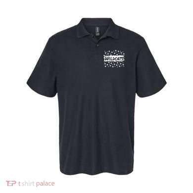 Wildcats Mascot School Spirit Back To School Footprint Squad Polo