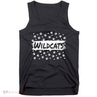 Wildcats Mascot School Spirit Back To School Footprint Squad Tank Top thumb 0