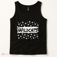 Wildcats Mascot School Spirit Back To School Footprint Squad Tank Top thumb 2