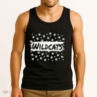 Wildcats Mascot School Spirit Back To School Footprint Squad Tank Top thumb 3