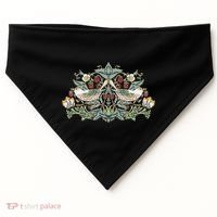 William Morris Strawberry Thief Bird USA-Made Doggie Bandana thumb 0