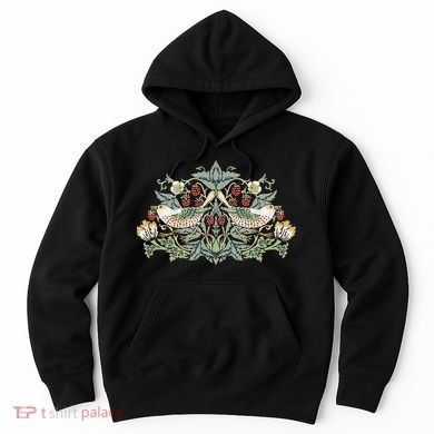William Morris Strawberry Thief Bird Hoodie