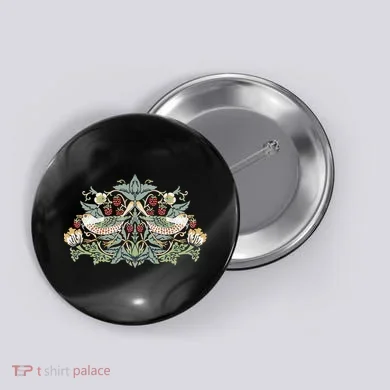 William Morris Strawberry Thief Bird Button