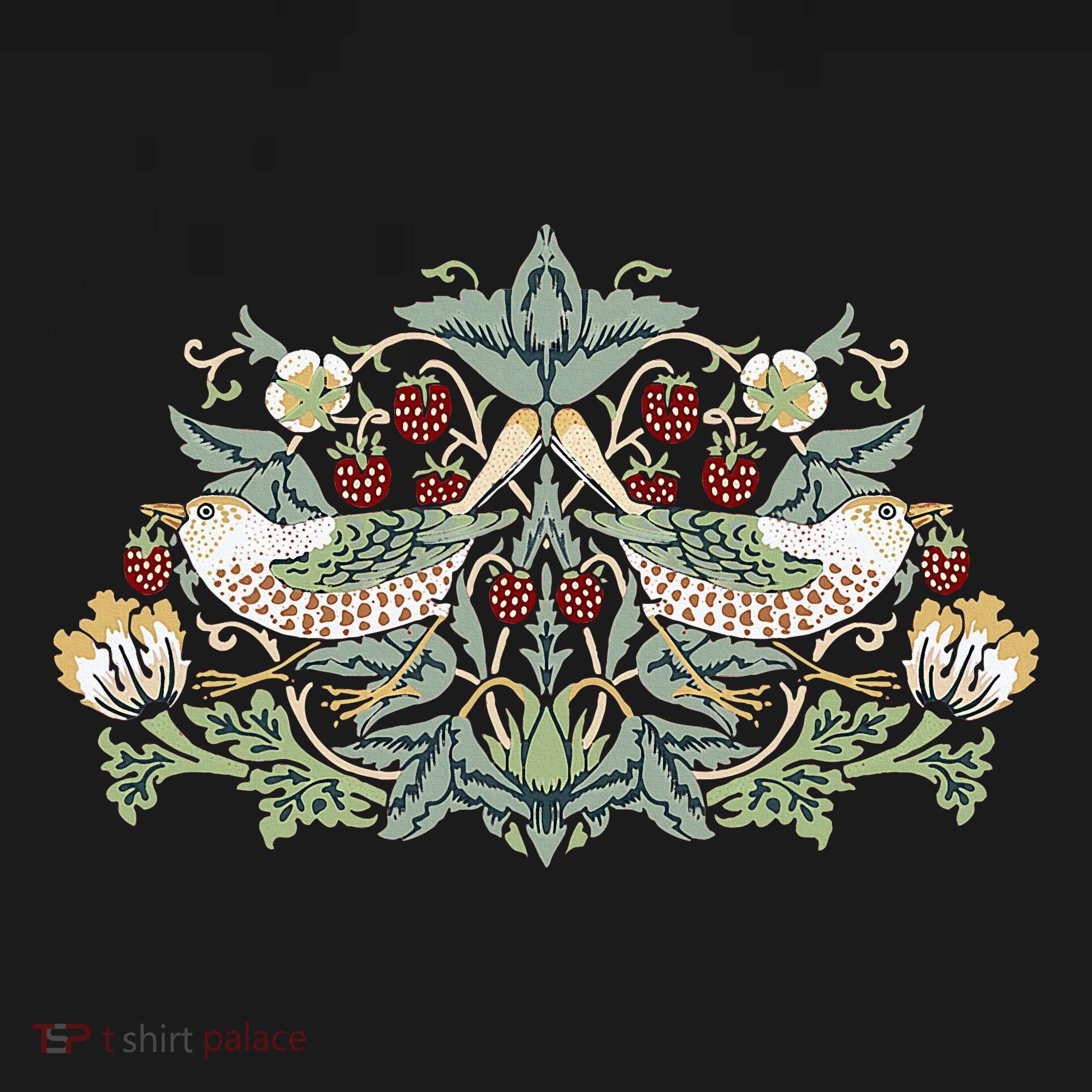 William Morris Strawberry Thief Bird Polo