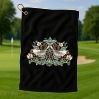 William Morris Strawberry Thief Bird Golf Towel thumb 1