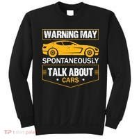 Warning May Spontaneously Start Talking About Cars Salesman Sweatshirt thumb 0